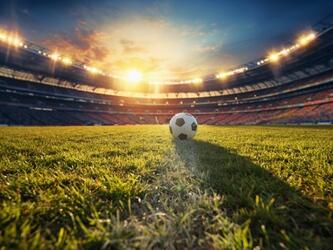 Football in a stadium